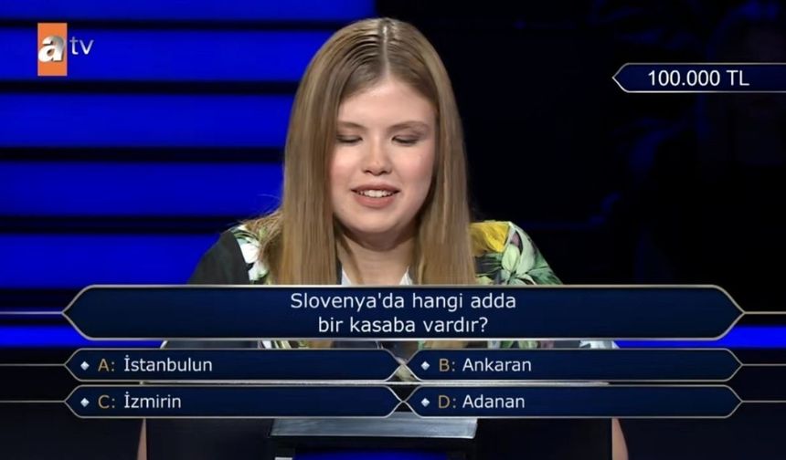 Milyoner’de 100 bin liralık Slovenya bilmecesi: Cevabı görenler şakına döndü