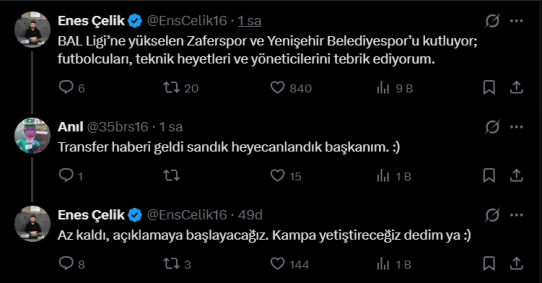 Başkan Taraftarlara X Hesabından Seslendi
