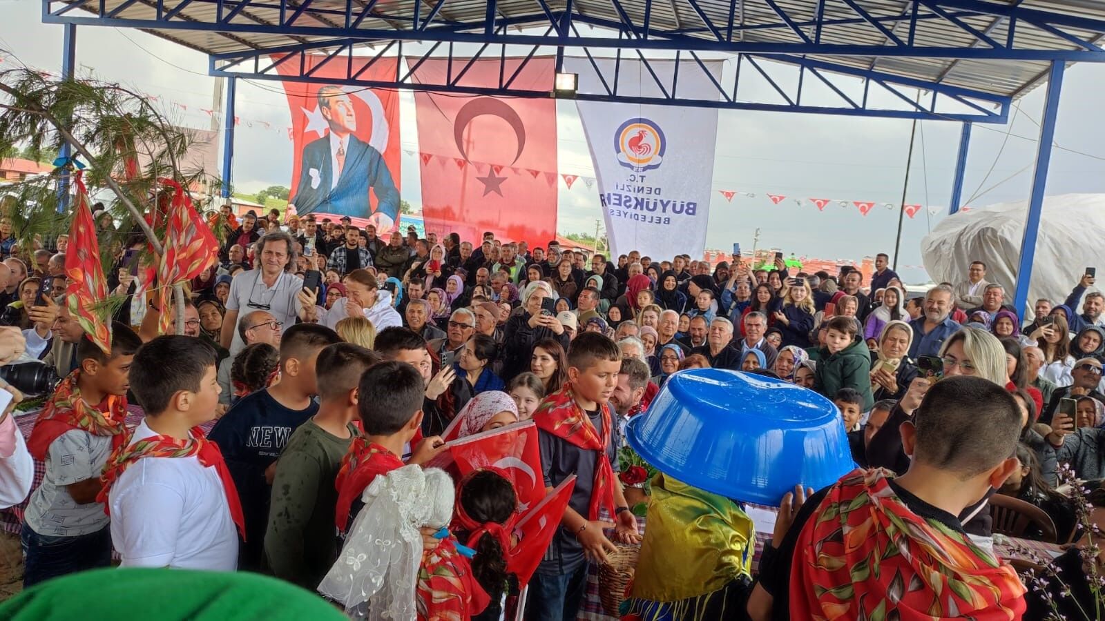 Denizli'de 'Yağmur Gelini' Geleneği Yaşatıldı, (5)