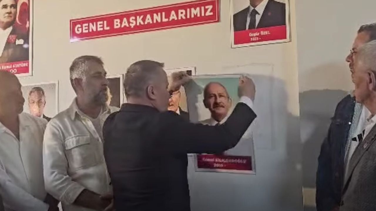 Kılıçdaroğlu’nun fotoğraf parti binasından indirildi