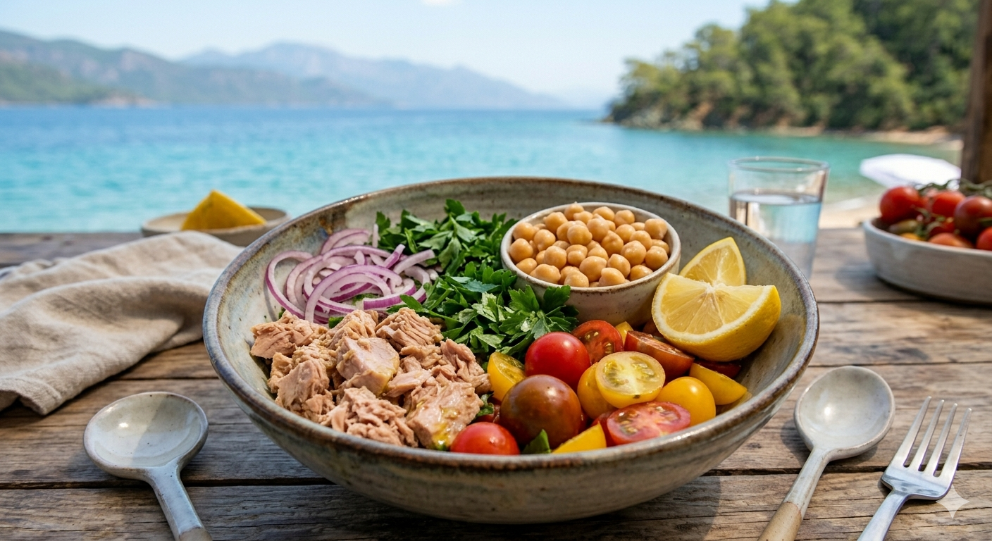 Akdeniz Esintili Nohutlu Ve Ton Balıklı 'Fit Kase'