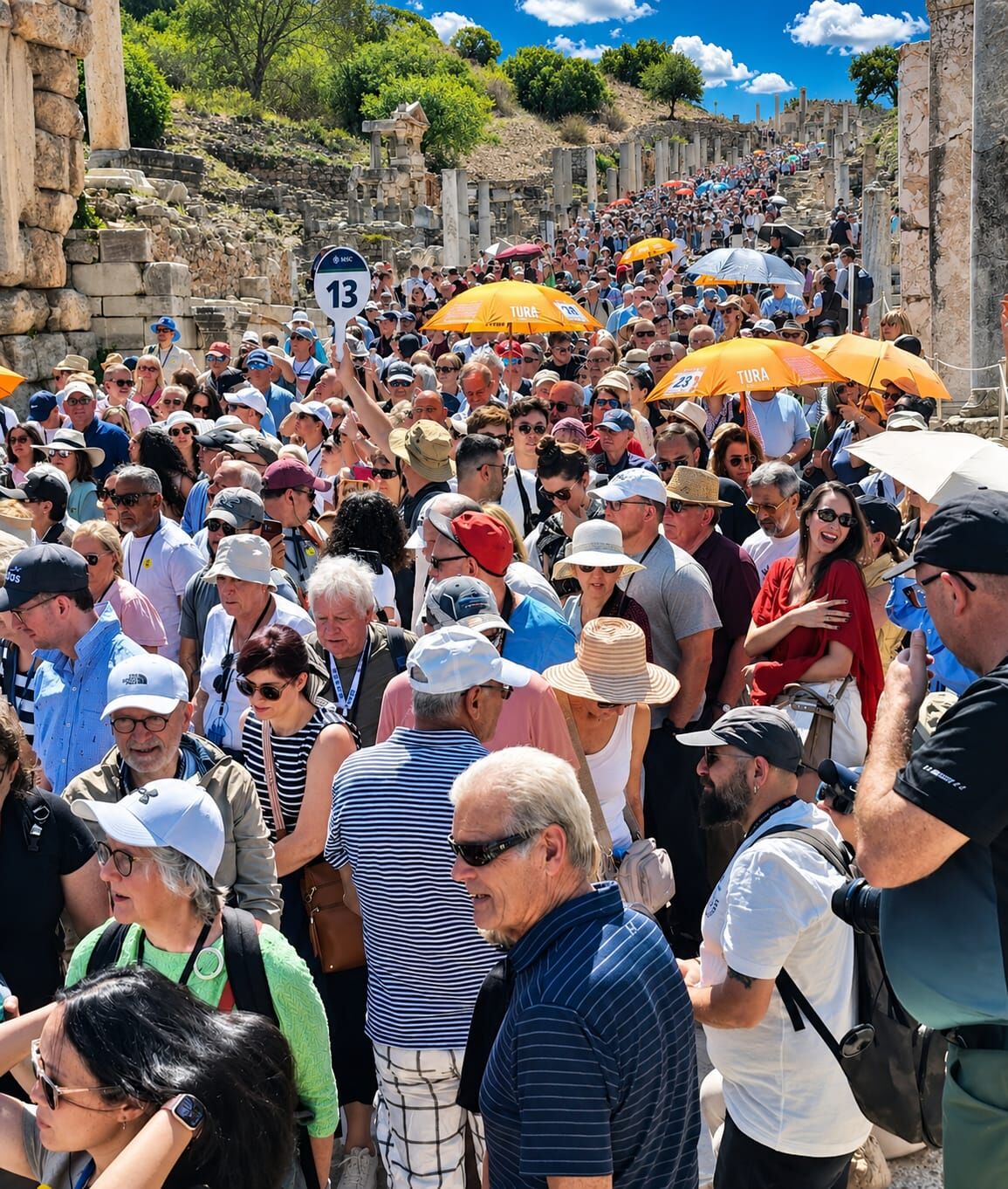 Efes Antik Kenti'ne Turist Yağdı-1