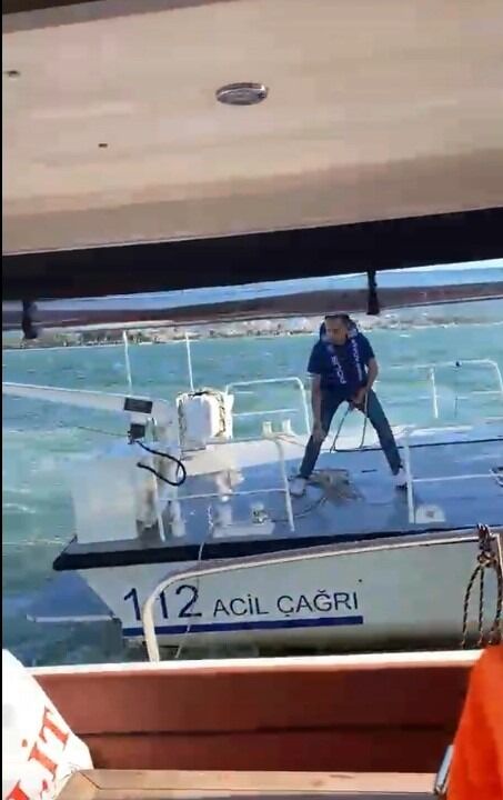İzmir'de Denizde Korku Dolu Anlar 222