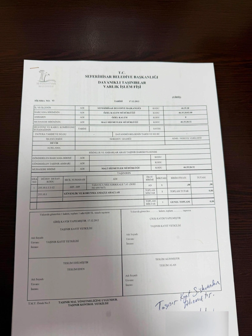 Seferihisar'daki 'Ruhsatsız Silah' Iddiasına Belgeli Yalanlama! (1)-1