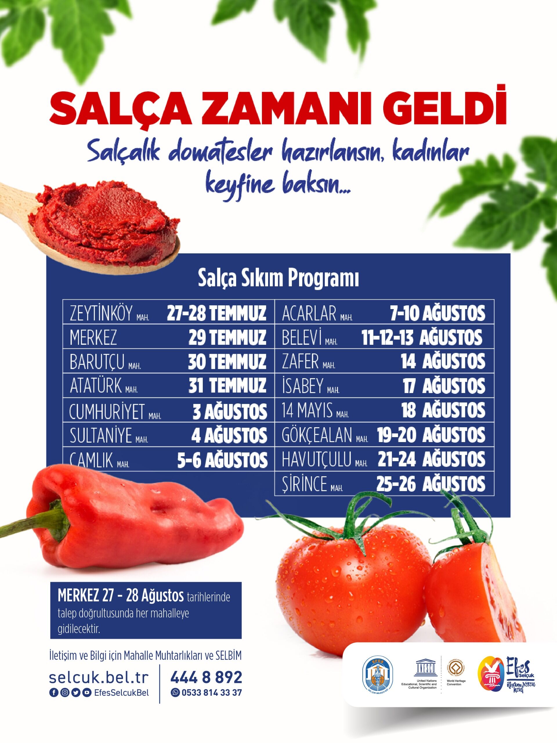 2Efes Selçuk'ta Kışlık Salça Hazırlıkları Başlıyor