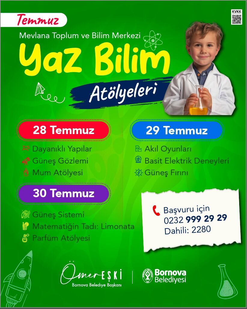 Bornova’da Yaz Bilim Atölyeleri Başlıyor İşte Etkinlik Takvimi (1)-1