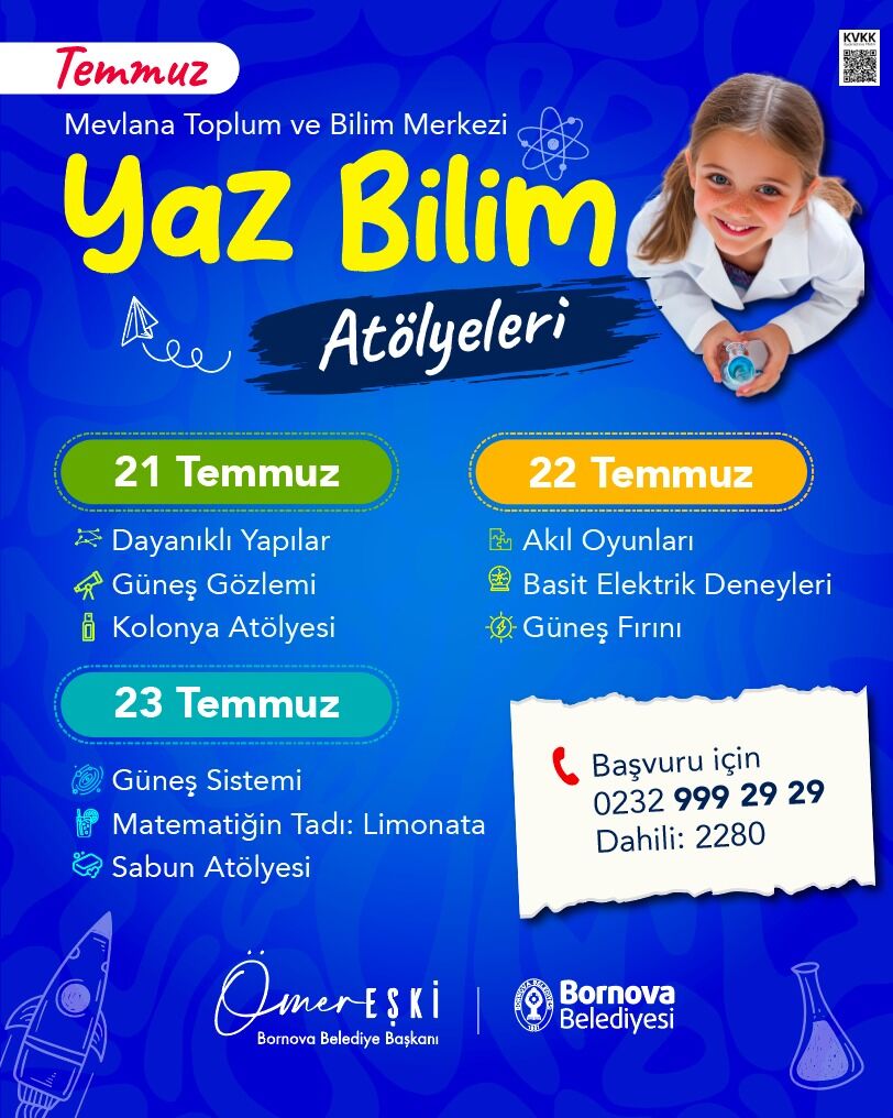 Bornova’da Yaz Bilim Atölyeleri Başlıyor İşte Etkinlik Takvimi (2)