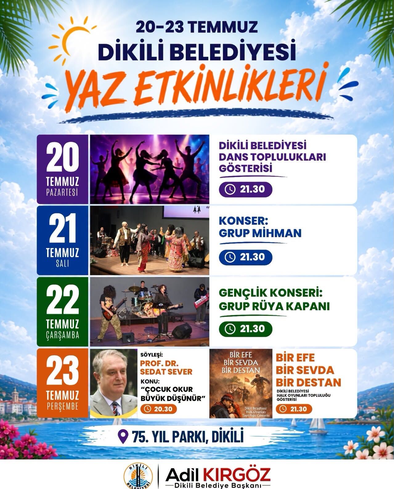 Dikili’de Yaz Etkinlikleri Coşkusu Başlıyor! İşte 4 Günlük Etkinlik Takvimi (1)