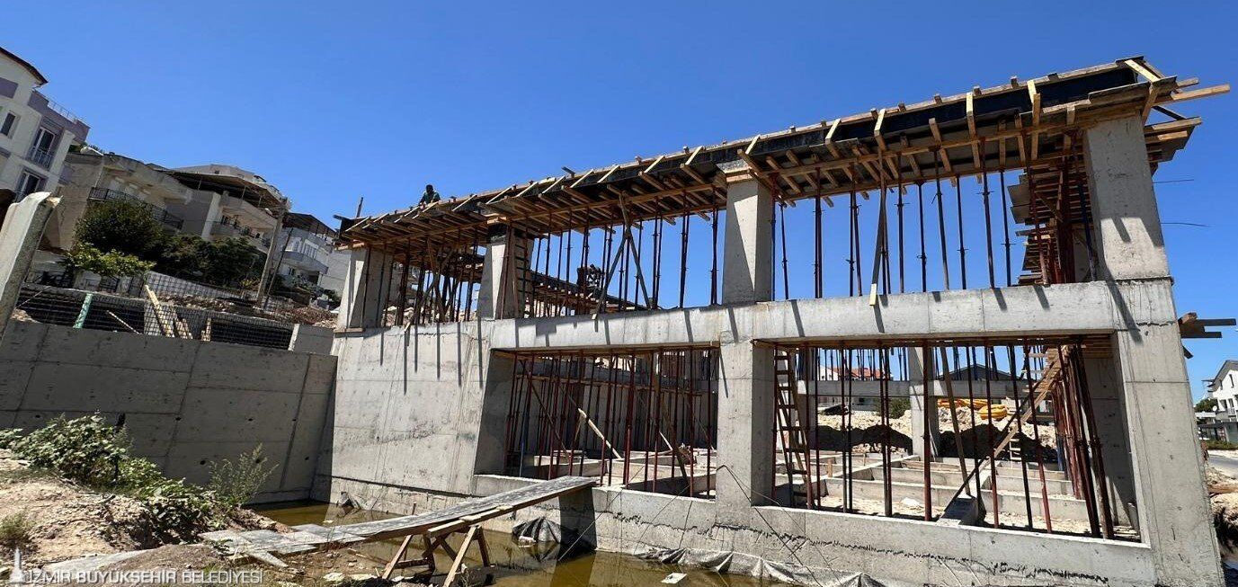 Dikili'nin Modern Itfaiye Binası Hızla Yükseliyor (3)