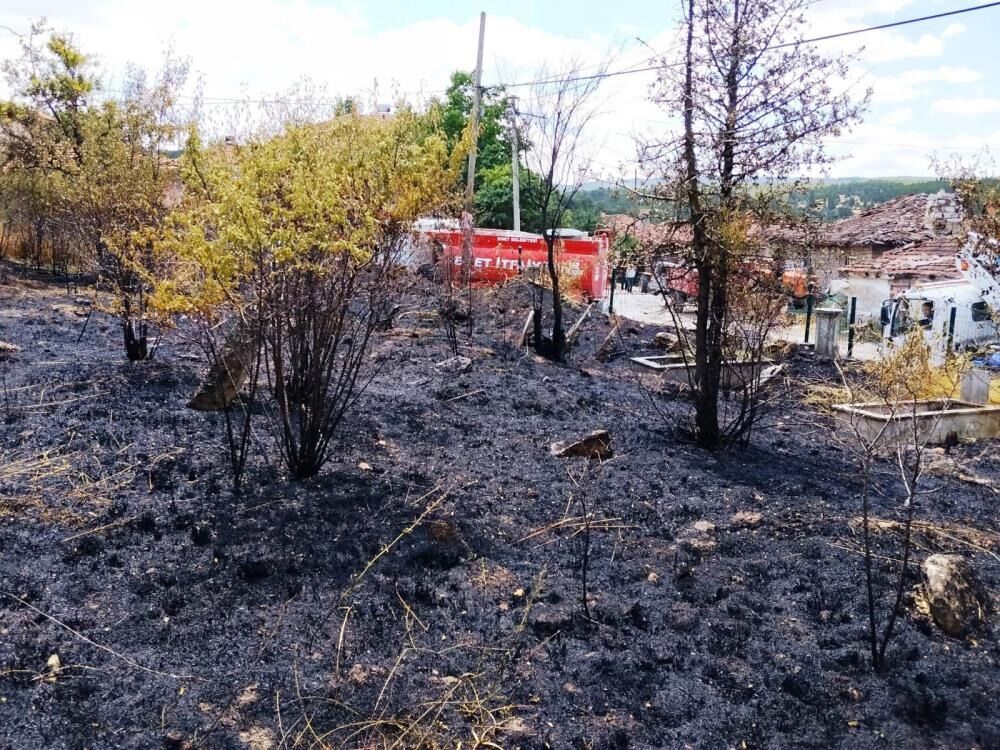 Emet'te Mezarlıkta Çıkan Yangında 10 Kabir Zarar Gördü 111