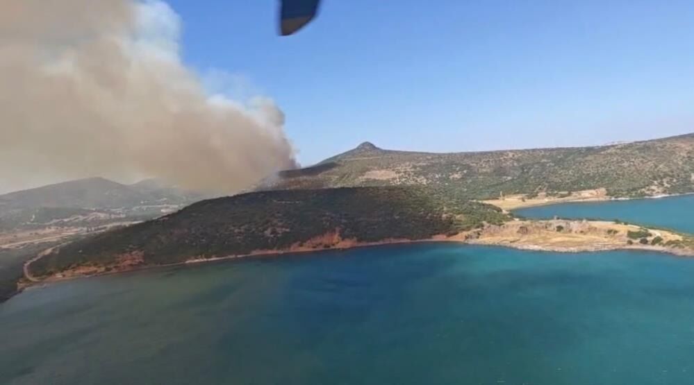 Foça’daki Orman Yangınına Havadan Ve Karadan Müdahale 11