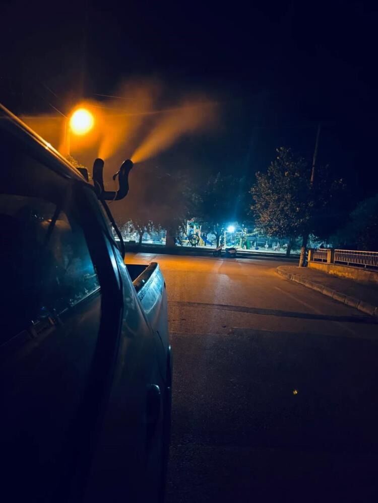 Germencik'te Gece Ilaçlaması Sürüyor 111