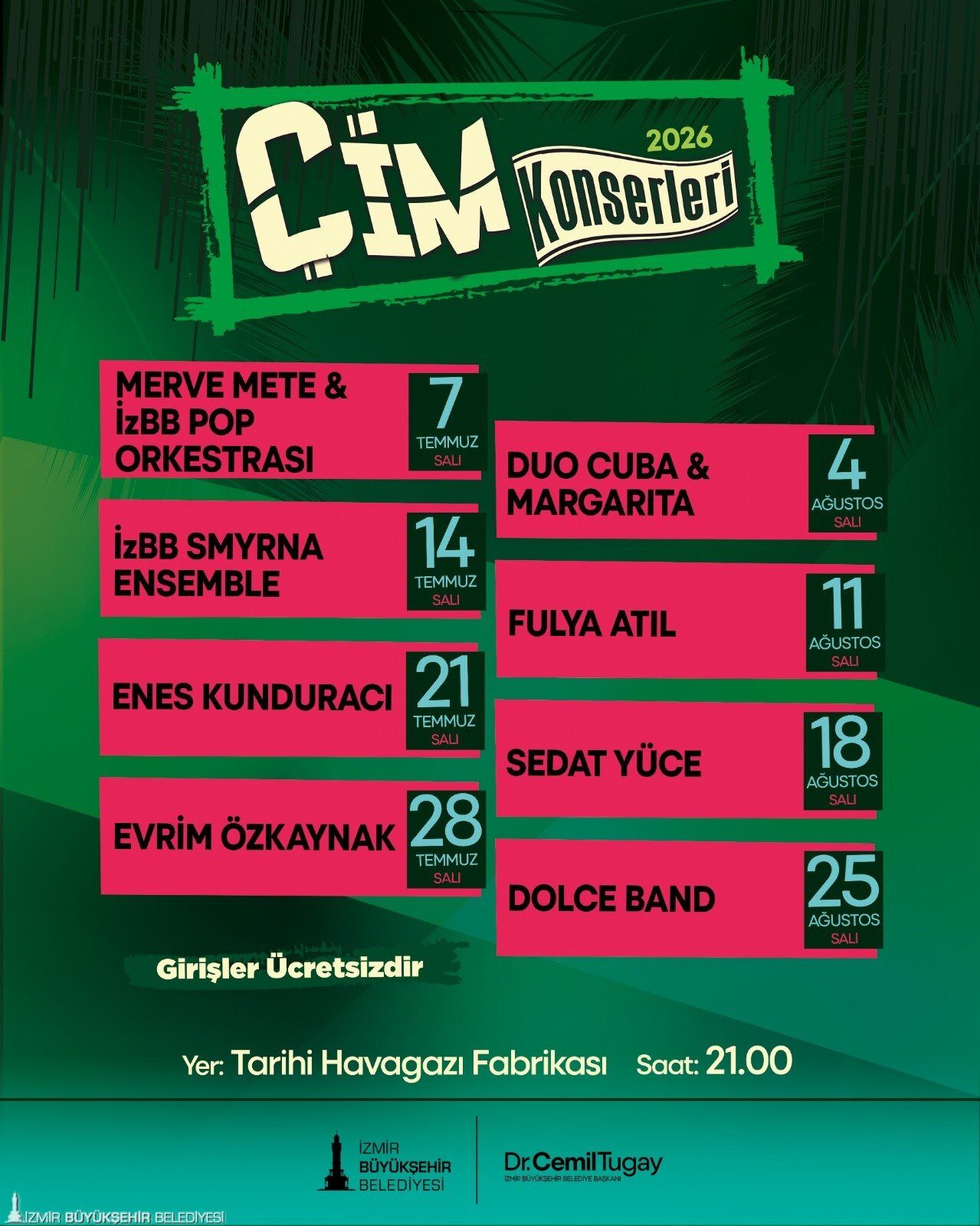 İzmir’de Çim Konserleri Başlıyor Tarihler Belli Oldu! (1)