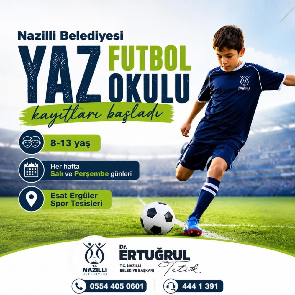Nazilli Belediyesi Yaz Futbol Okulu Kayıtları Başladı