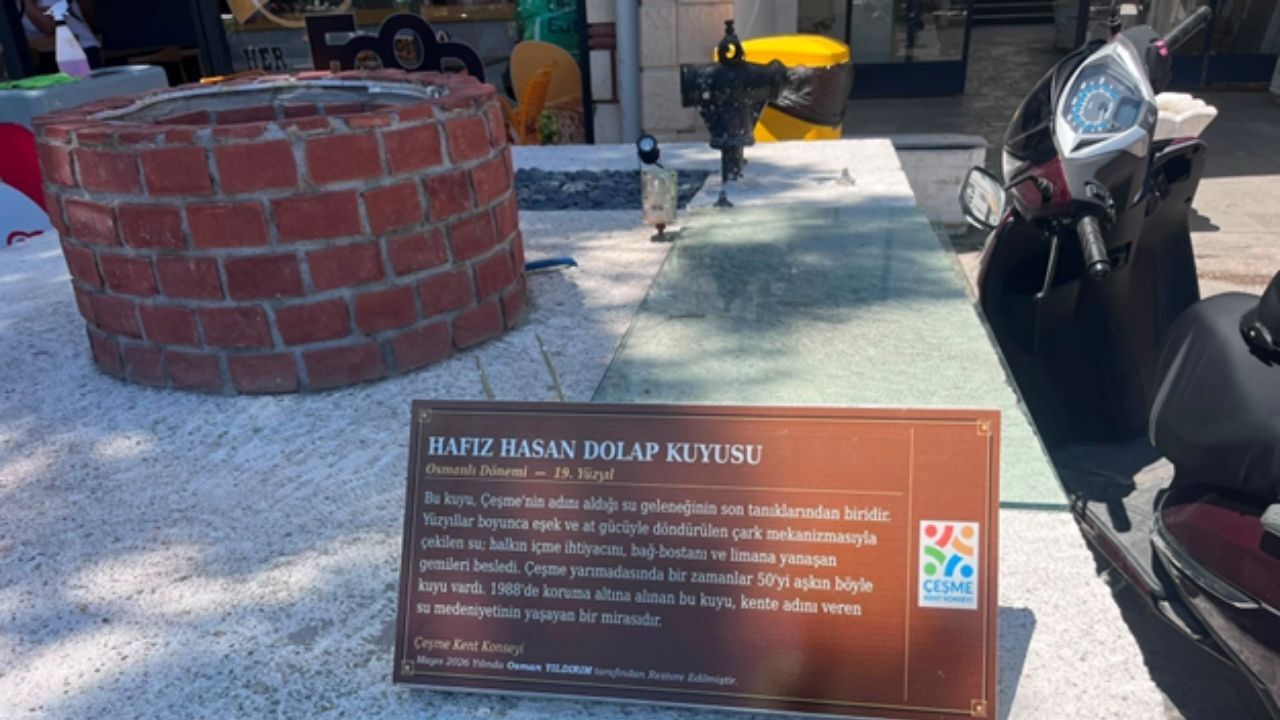 Çeşme’nin adını aldığı su kültürünün kalan son somut tanıklarından biri olan Hafız Hasan Dolap Kuyusu yok olma tehlikesinden kurtarıldı.
