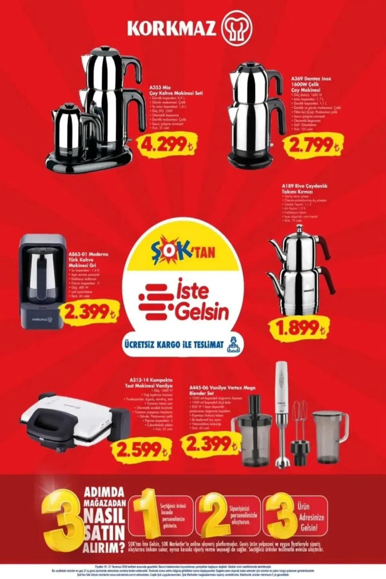 Sok 18 21 Temmuz Aktuel Urunler Katalogu 2026 Mega Blender Seti Caydanlik Takimi Waff 3348028 Photogallery 2