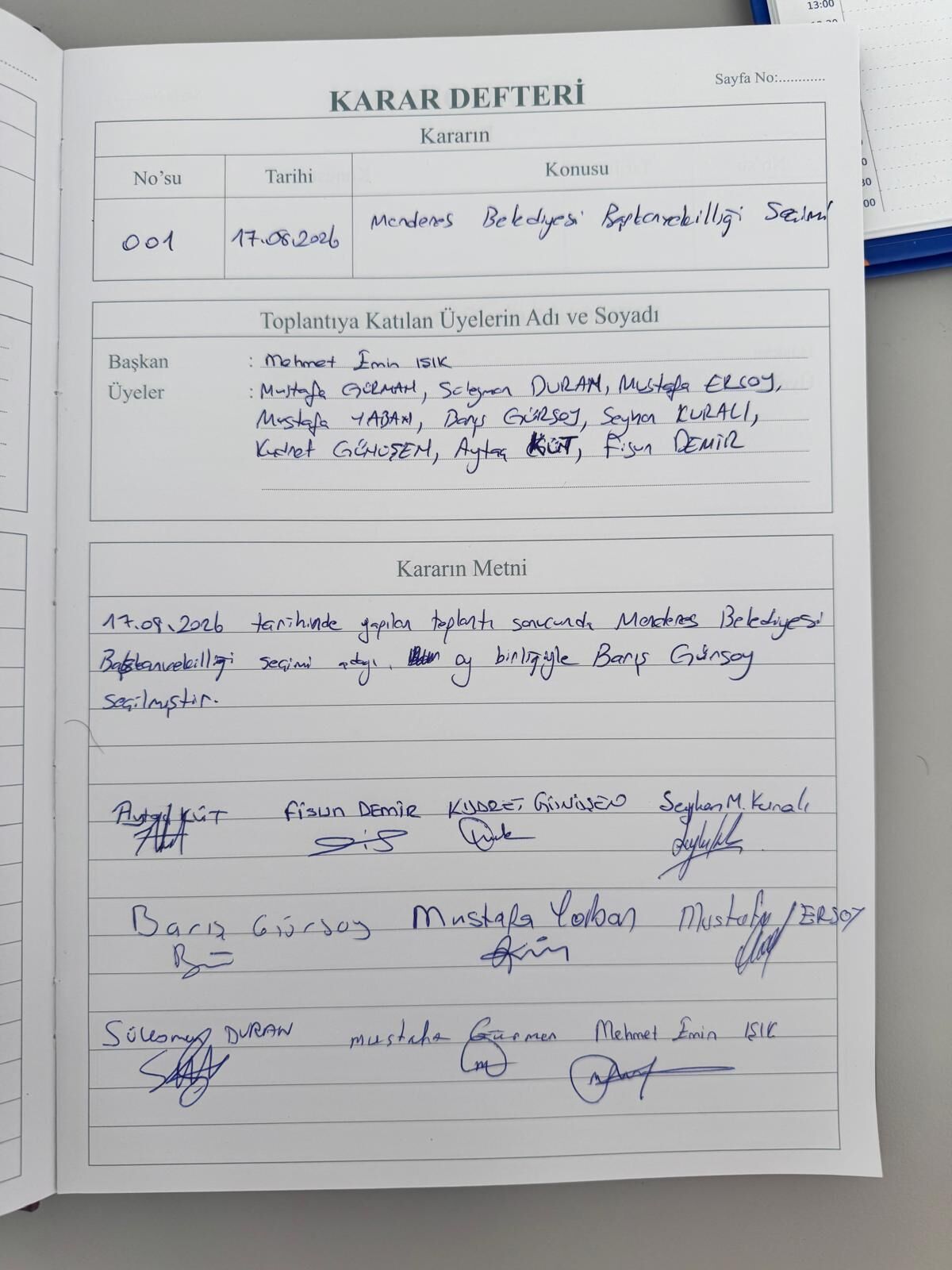 Yeni Parti Menderes Açıklama 2