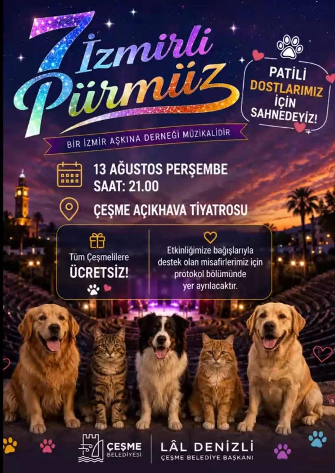 7 İzmirli Pürmüz, Çeşme’de Can Dostlarımız Için Sahneye Çıkıyor-1