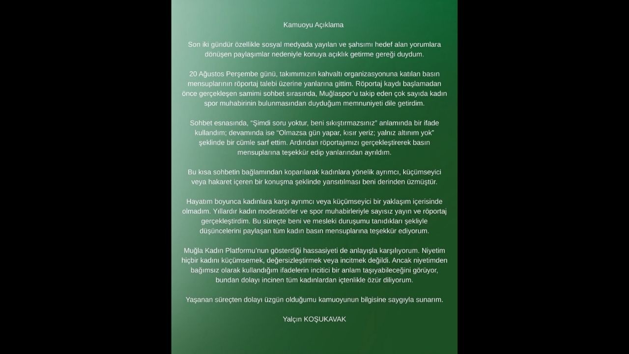Teknik Adam Koşukavak Kadın Gazetecilerden Özür Diledi1