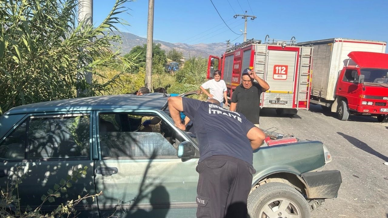 Aydın’da Kaza Otomobil Ile Kamyon Çarpıştı2