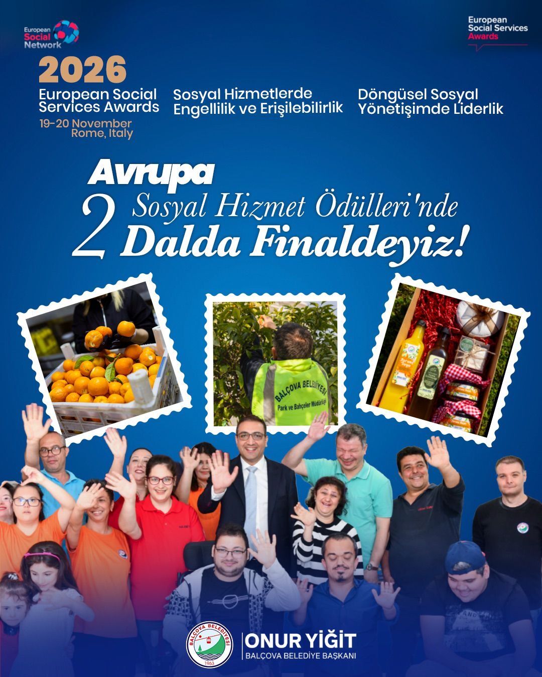 Balçova Avrupa Sosyal Hizmet Ödülleri’nde Iki Kategoride Finalist-1