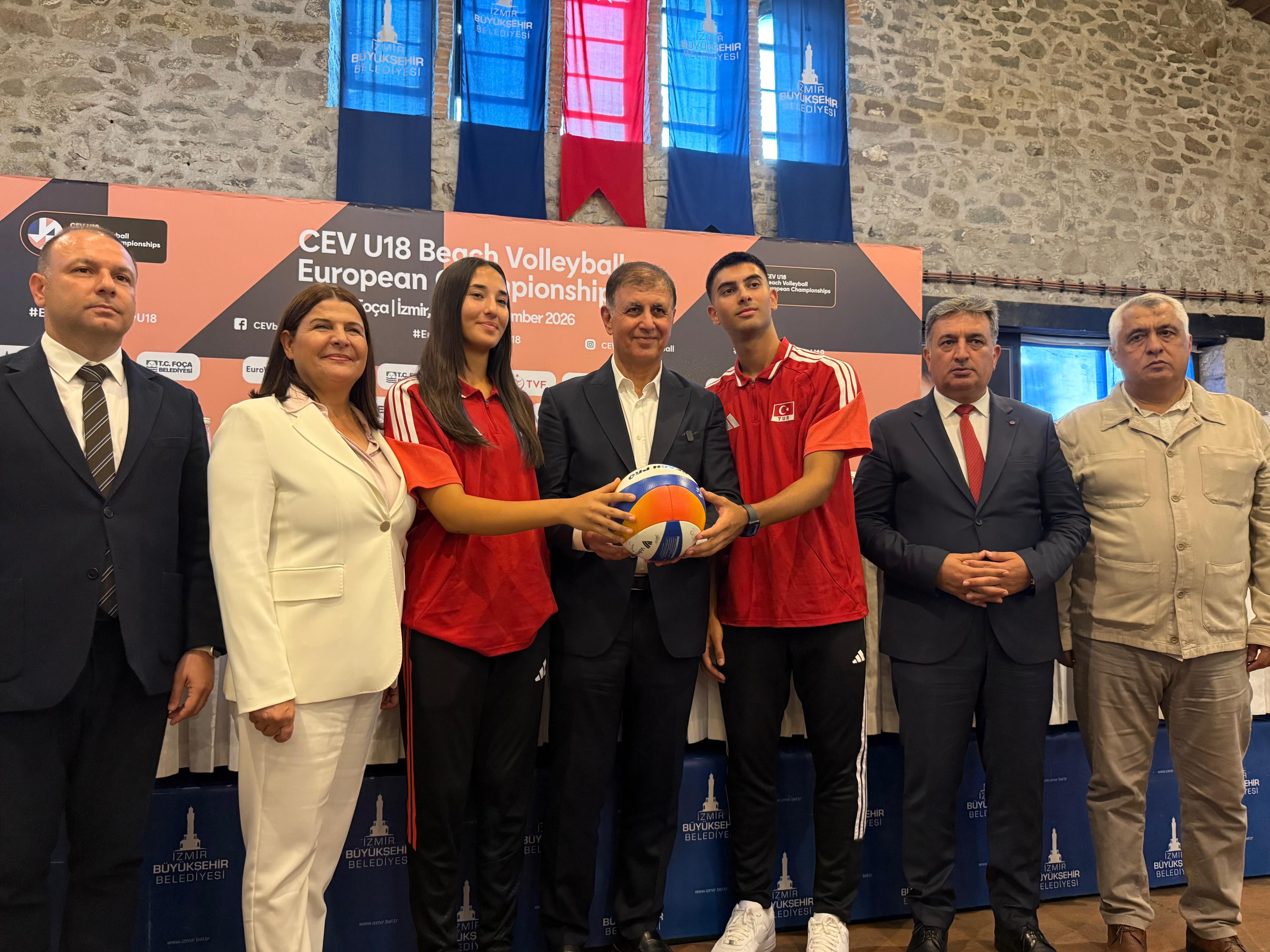 Foça'da Tarihi Organizasyon U18 Plaj Voleybolu Avrupa Şampiyonası Heyecanı Başlıyor! (7)