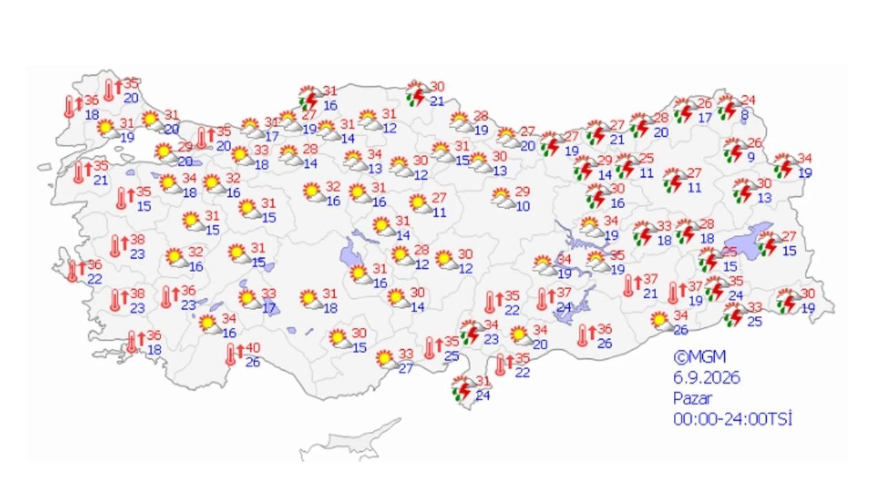 Pazar günü plan yapacaklar dikkat! Meteoroloji’den 23 il için sağanak yağış uyarısı