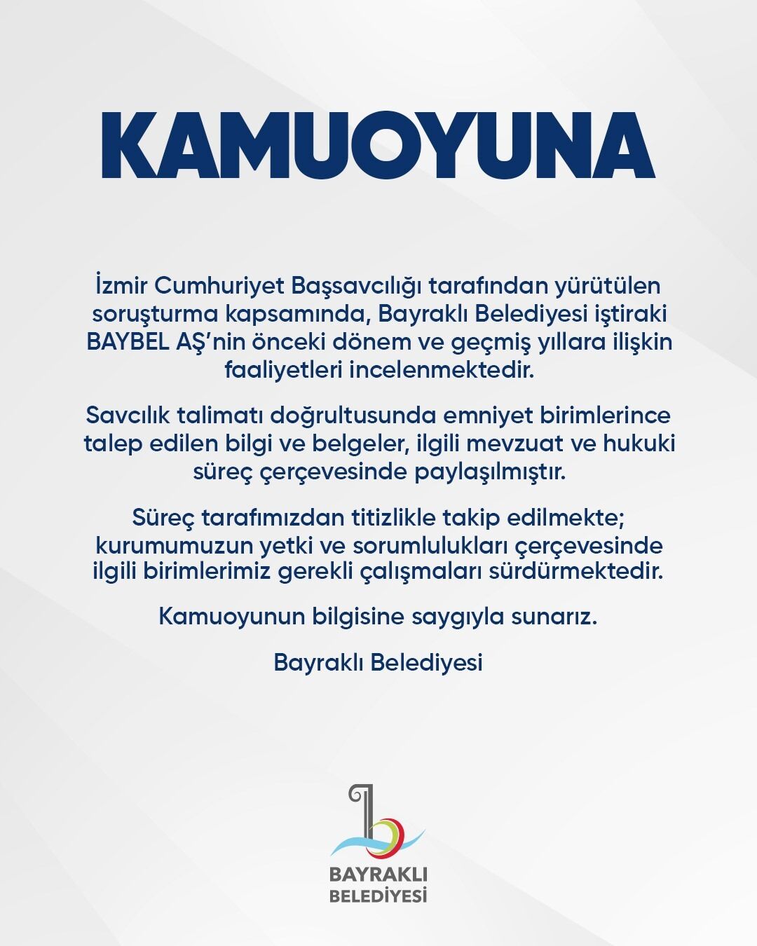 Bayraklı Belediyesi’nden Operasyon Sonrası Açıklama (1)-1
