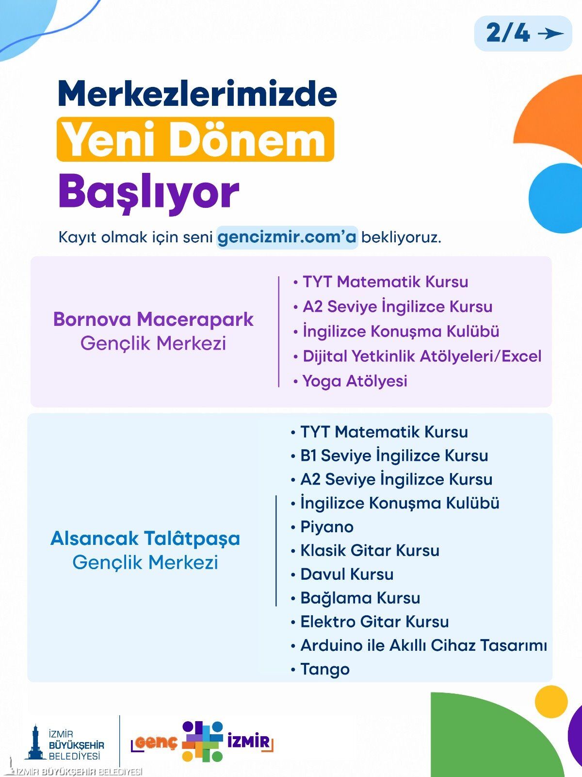 Genç İzmir’de Yeni Dönem Heyecanı Ücretsiz Kurs, Atölye Ve Geziler Için Son Gün Belli Oldu! (1)-1