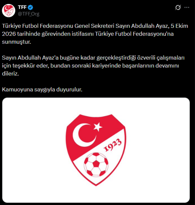 Tff Yönetiminde Üst Üste Istifalar İbrahim Hacıosmanoğlu'nun Yeğeni Abdullah Ayaz Görevini Bıraktı (2)