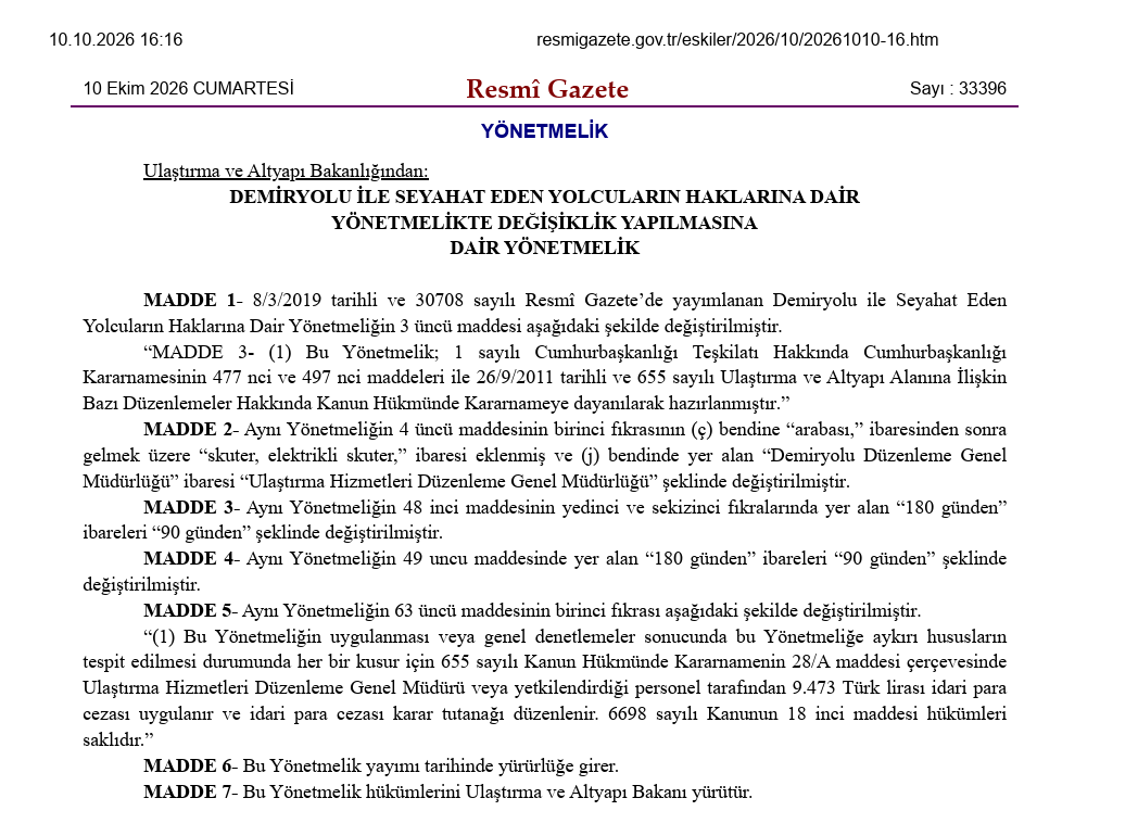 Tükoder’den Bakanlığa Çağrı Tren Bilet Süresi 90 Güne Düşürüldü